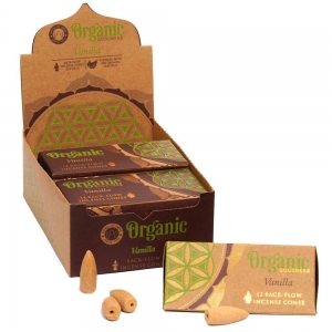 Organic Goodness Back Flow Incense - 12 Cones - Vanilla