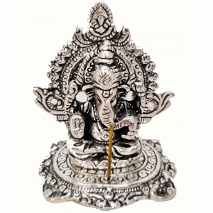 ALUMINIUM INCENSE BURNER -  Ganesh Statue 9cm