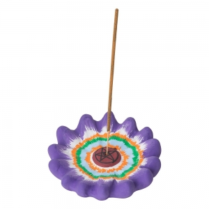 CLAY INCENSE HOLDER - Pentacle 13cm