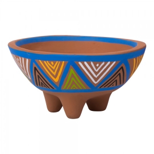 CLAY SMUDGE BOWL - Native Painted 13.5cm X 7cm