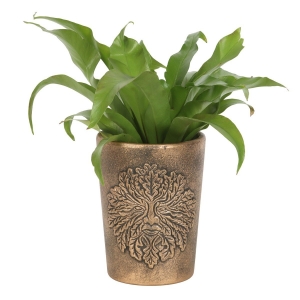 Lp Green Man Bronze Terracotta Plant Pot