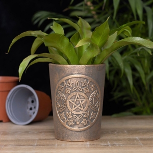 Lp Triple Moon  Bronze Terracotta Plant Pot