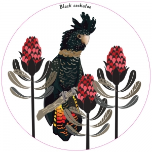 FRIDGE MAGNET - Black Cockatoo