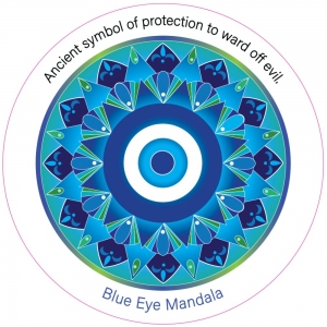 FRIDGE MAGNET - Blue Eye Mandala