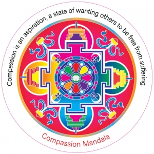 FRIDGE MAGNET - Compassion Mandala