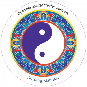 FRIDGE MAGNET - Yin Yang Mandala