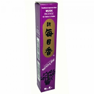 Morning Star - Musk 50 Bambooless Incense Sticks with Holder