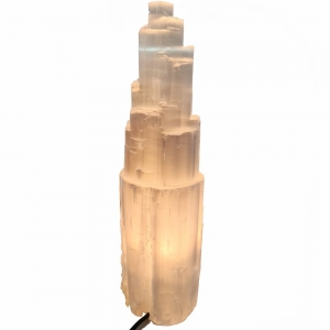 SELENITE - LAMP 40cm (No Cord, No Bulb)