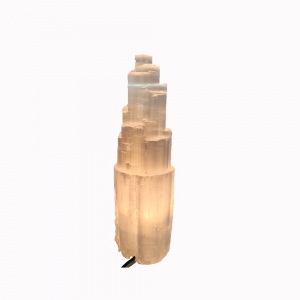 SELENITE - LAMP 25cm (No Cord, No Bulb)