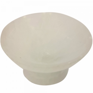 SELENITE - Bowl with Stand 10cm