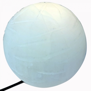 SELENITE - SNOW BALL LAMP14cm (No Cord, No Bulb)