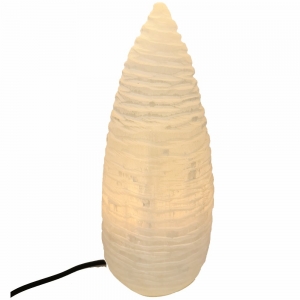 SELENITE - CORN LAMP 30cm (No Cord, No Bulb)