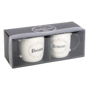 Poison & Arsenic Ceramic Couples Mug Set