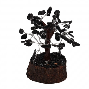 CRYSTAL TREE - Black Tourmaline 60 Beads 12cm