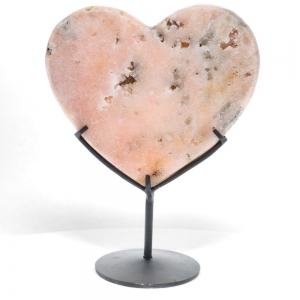 40% OFF - Pink Amethyst Heart on Stand 2580gms 29.5cm