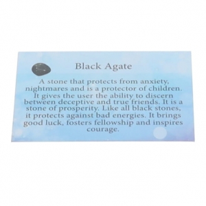 40% OFF - CRYSTAL INFO CARD - AGATE BLACK