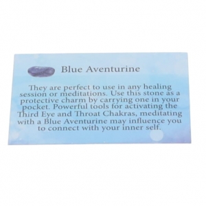 CRYSTAL INFO CARD - AVENTURINE BLUE