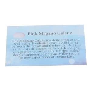 CRYSTAL INFO CARD - CALCITE PINK MANGANO