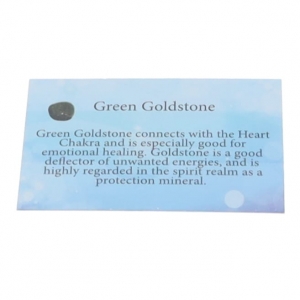 CRYSTAL INFO CARD - GOLDSTONE GREEN