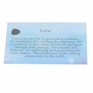 CRYSTAL INFO CARD - LAVA STONE