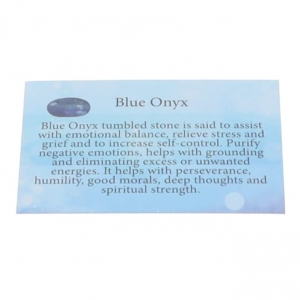 CLEARANCE - CRYSTAL INFO CARD - ONYX BLUE