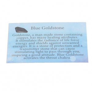 CRYSTAL INFO CARD - GOLDSTONE BLUE