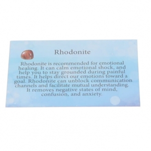CLEARANCE - CRYSTAL INFO CARD - RHODONITE