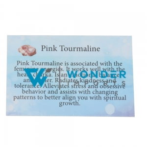 CLEARANCE - CRYSTAL INFO CARD - TOURMALINE PINK