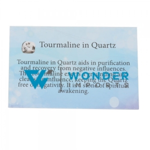 CLEARANCE - CRYSTAL INFO CARD - TOURMALINE QUARTZ