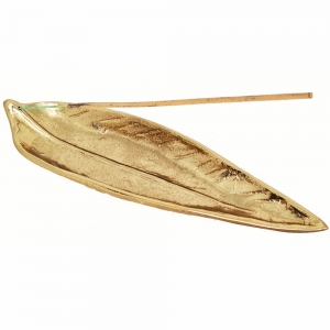 ALUMINIUM INCENSE BURNER - Leaf Plate 24.5cm