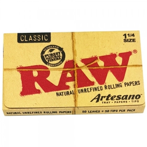 Raw Artesano - 1 1/4 - 50 leaves with tray