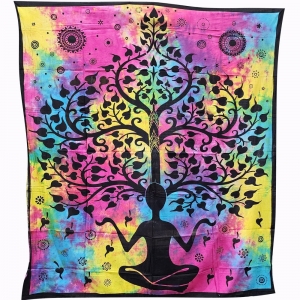 TAPESTRY - Yoga Tree Tie Dye 210cm x 240cm