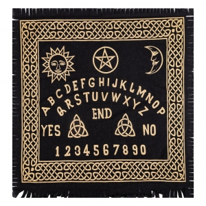 ALTAR CLOTH - Spirit Ouija Board Black Gold 60cm x 60cm
