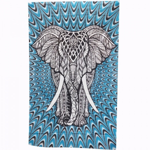 TAPESTRY - Elephant with Blue Rays 140cmx 210cm