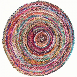 CLOSE OUT - COTTON RUG - Braided Round 120cm