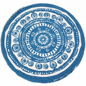 CLOSE OUT - TABLE MAT - Assorted Designs Cream Blue 37cm