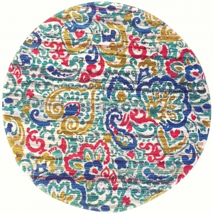 CLEARANCE - COTTON RUG - Printed Round 90cm