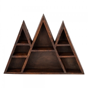 WOODEN WALL PANEL - Pyramids Black 5cm x 40cm 30cm