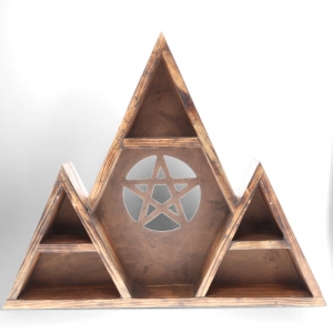WOODEN WALL PANEL - Pyramid Pentacle 55cm x 45cm x 7cm