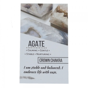 40% OFF - CRYSTAL INFO CARD - Agate
