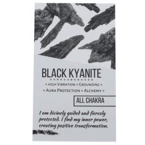 CRYSTAL INFO CARD - Black Kyanite