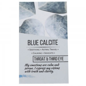 CRYSTAL INFO CARD - Blue Calcite