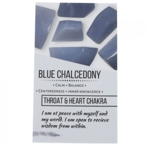 CRYSTAL INFO CARD - Blue Chalcedony