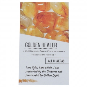 CRYSTAL INFO CARD - Golden Healer