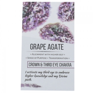 CRYSTAL INFO CARD - Grape Agate