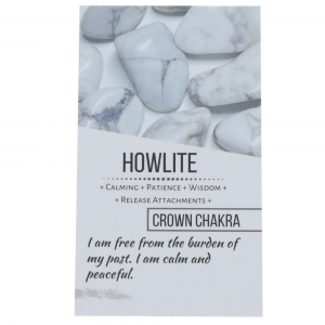 CRYSTAL INFO CARD - Howlite