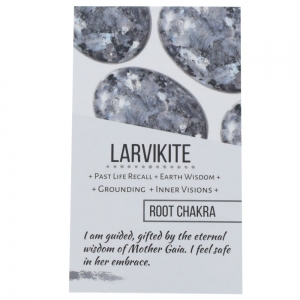CRYSTAL INFO CARD - Larvikite