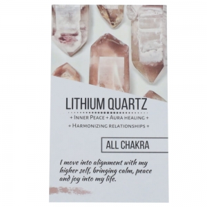 CRYSTAL INFO CARD - Lithium Quartz