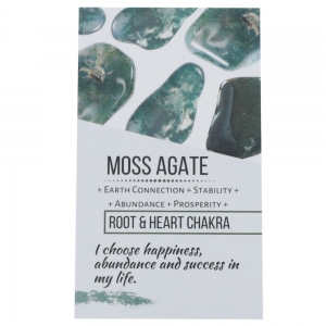 CRYSTAL INFO CARD - Moss Agate