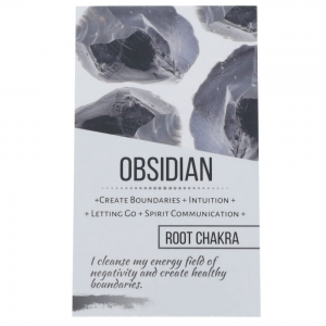 CRYSTAL INFO CARD - Obsidian